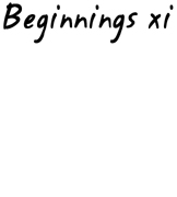 Beginnings XI